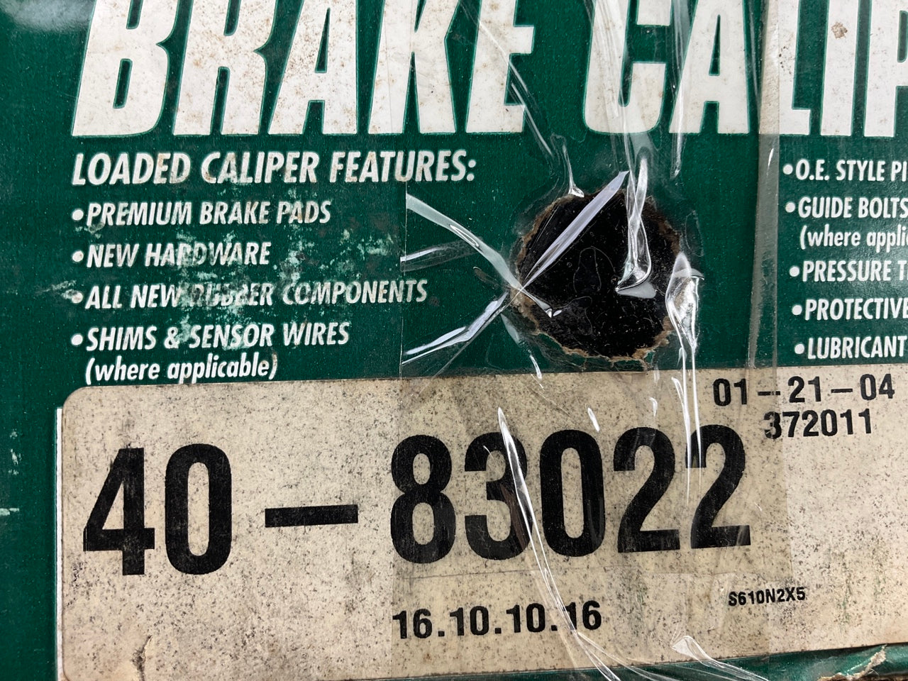 REMAN. Auto Specialty 40-83022 Front Right Disc Brake Caliper