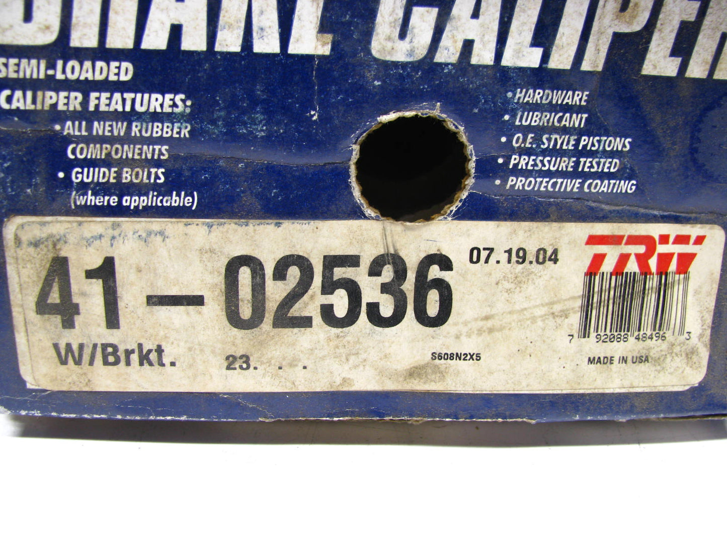 REMAN. Auto Specialty 41-02536 REAR LEFT DRIVERS SIDE Brake Caliper