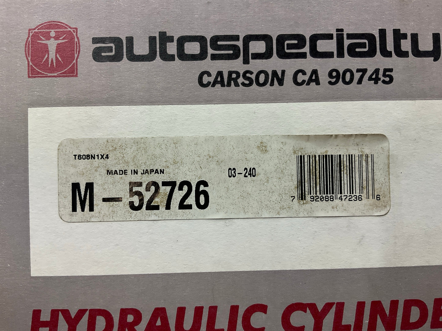Auto Specialty M52726 Brake Master Cylinder