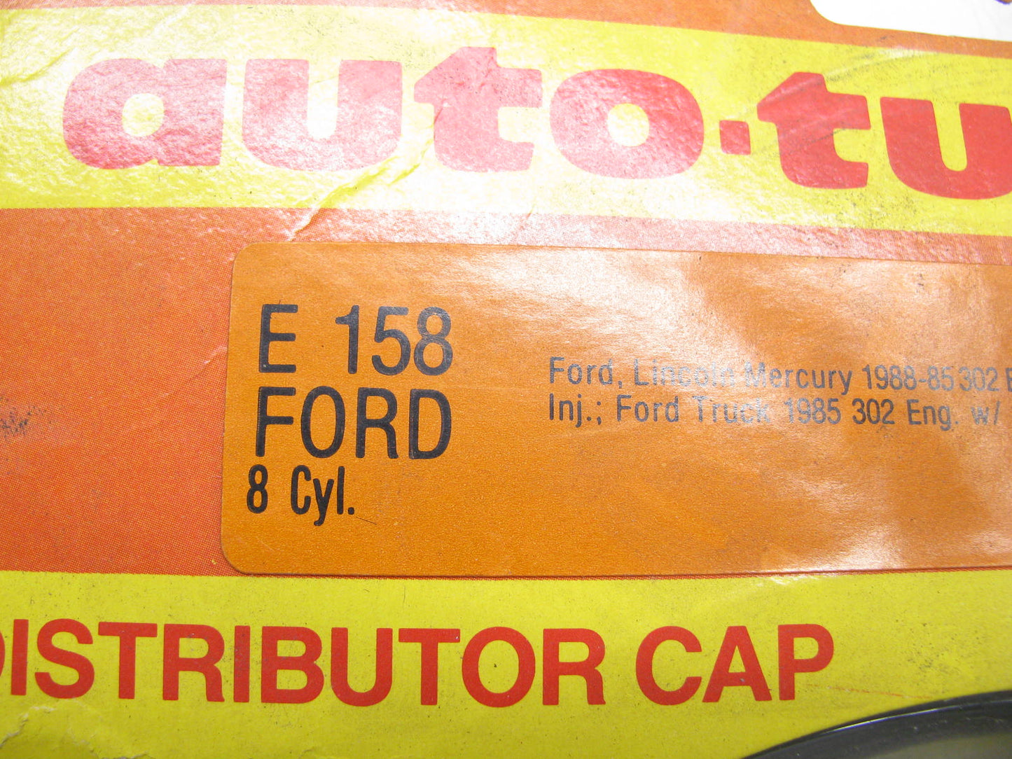 Auto Tune E158 Ignition Distributor Cap & Rotor Kit 1985-1988 Ford 302 V8