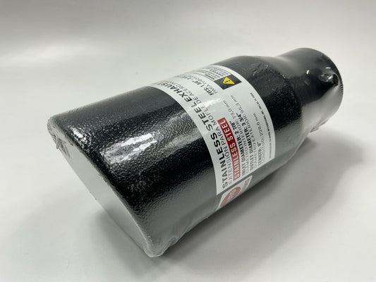 Autowurks 18003 Black Stainless Steel Exhaust Tip For 1-3/4''-2-1/2'' Exhaust Pipe