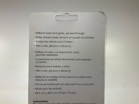 (2) Autocraft AC1041 Retractable Window Sun Shade 19'' X 16'' - Black