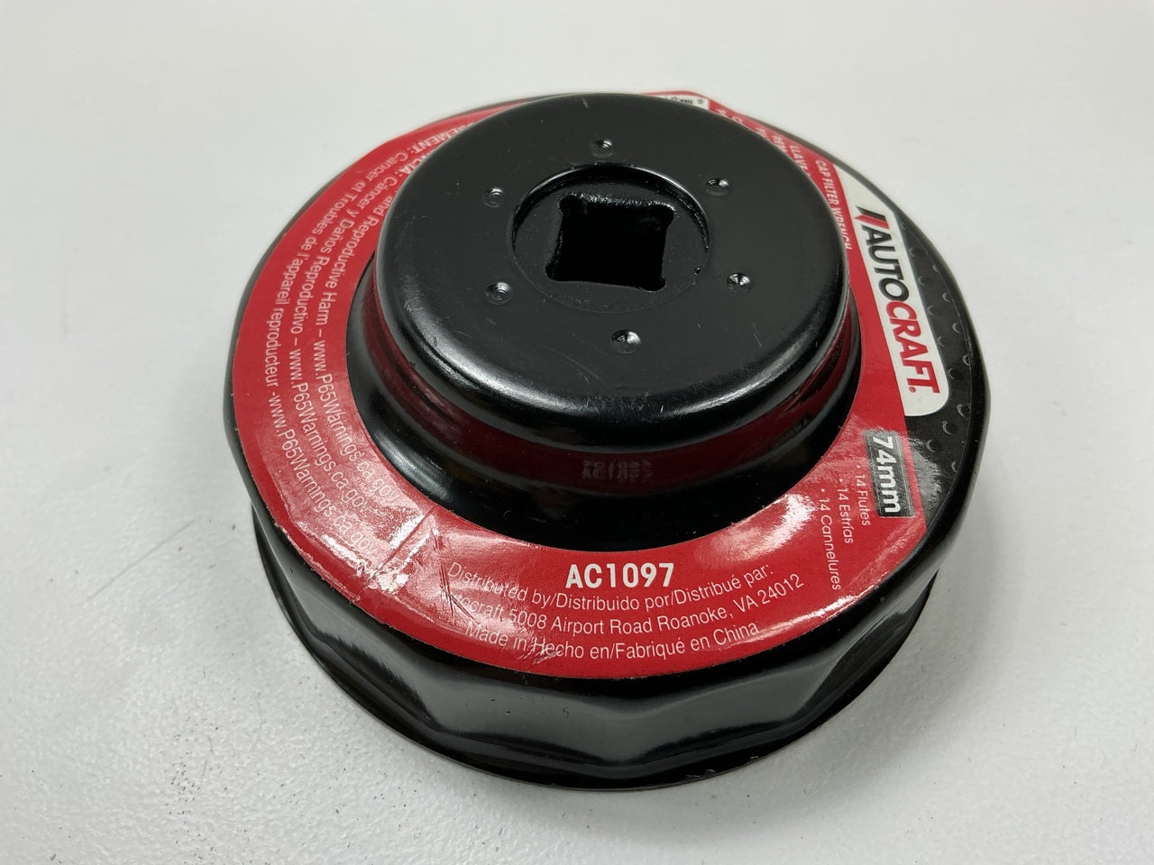 Autocraft AC1097 Filter Cap Wrench 74mm, 14 Flute