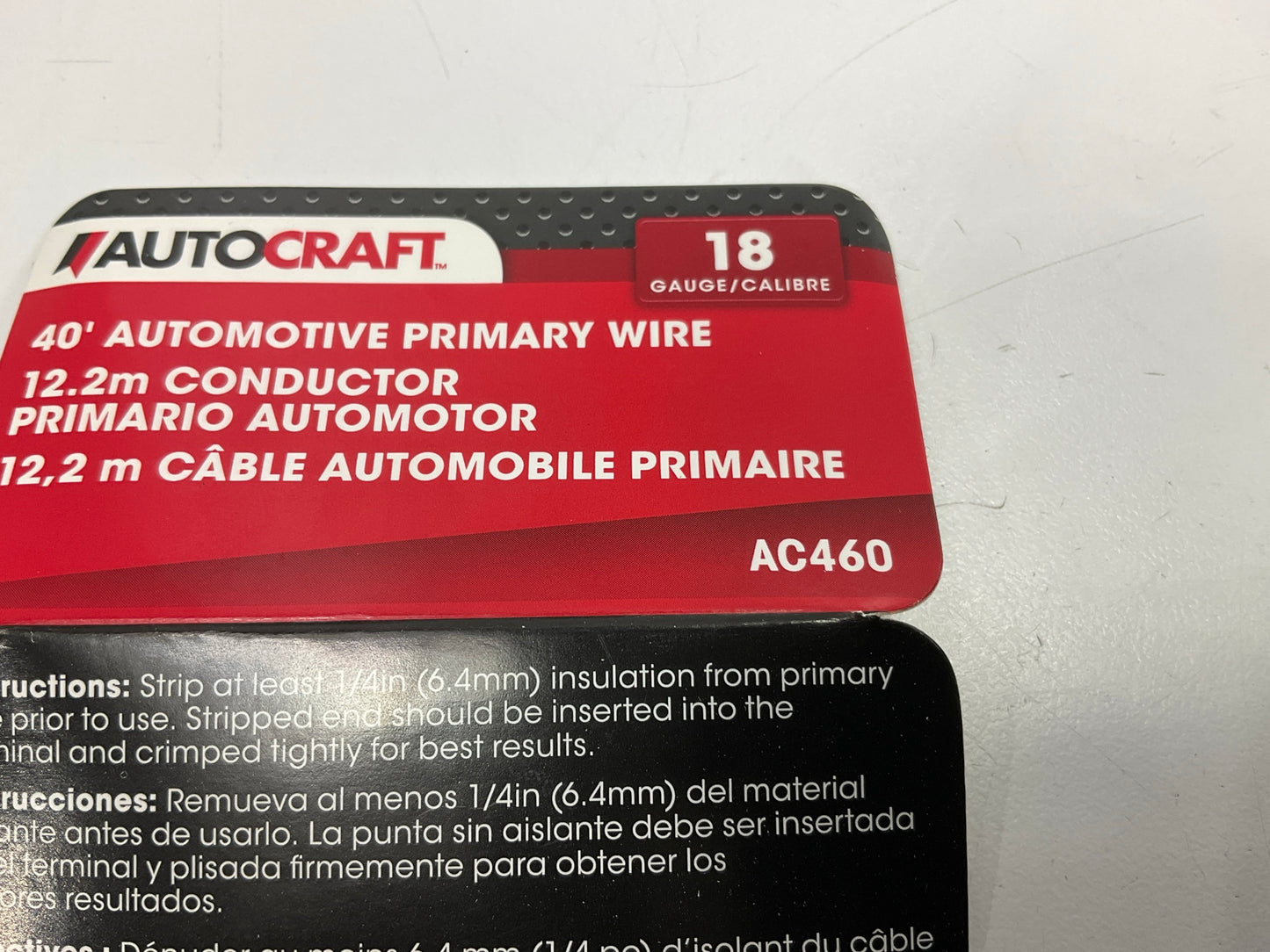 (10) Autocraft AC460 - 40' Automotive Primary Black Wire 18 Gauge