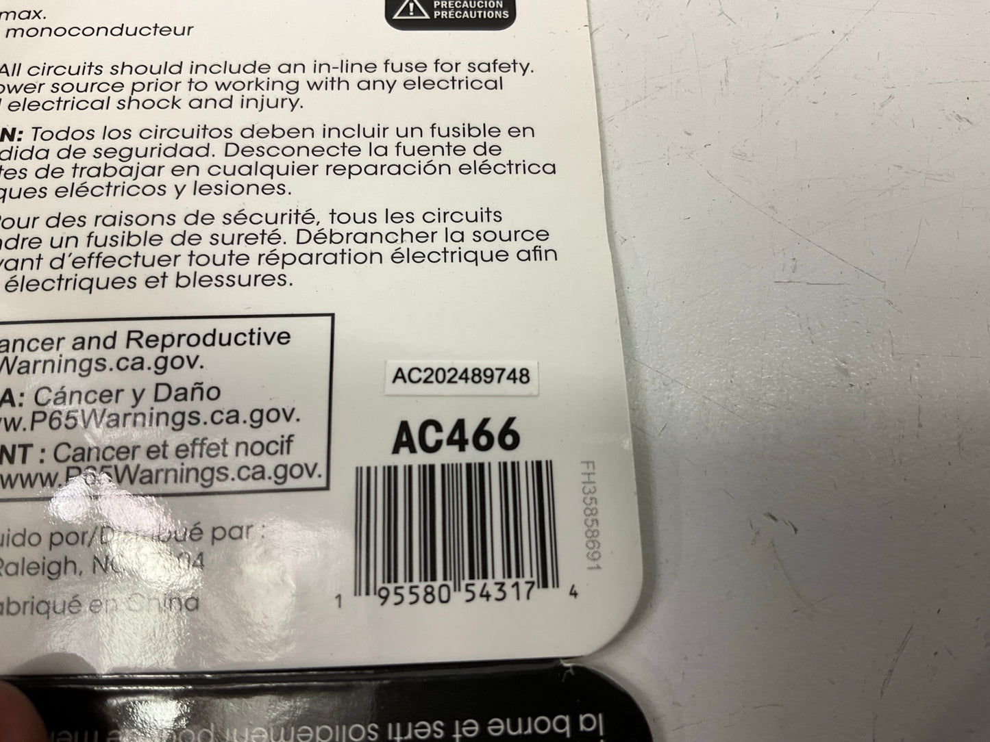 Autocraft AC466 Automotive Primary Wire, 14 Gauge, Blue, 20 Ft