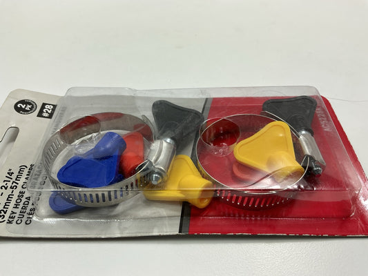 Autocraft AC5228K Hose Clamp 1- 1/4'' - 2 -1/4'' Key Hose Clamps, Pack Of 2