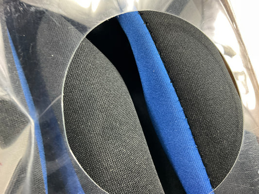 PAIR - Autocraft AC800001995BL Universal Bucket Seat Black/Blue Seat Cover Set