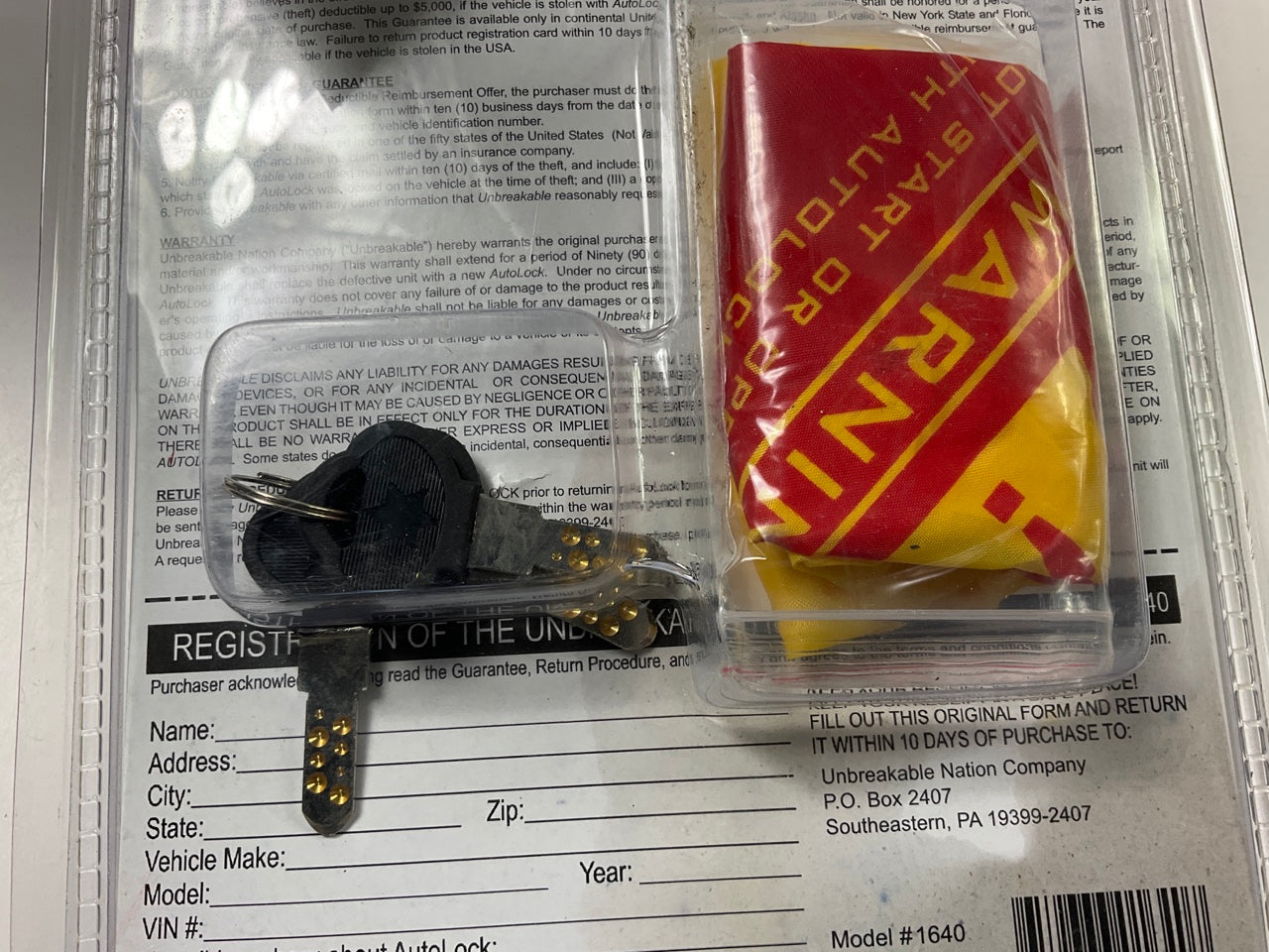 AutoLock - Pro 1640 Unbreakable Brake Pedal Lock