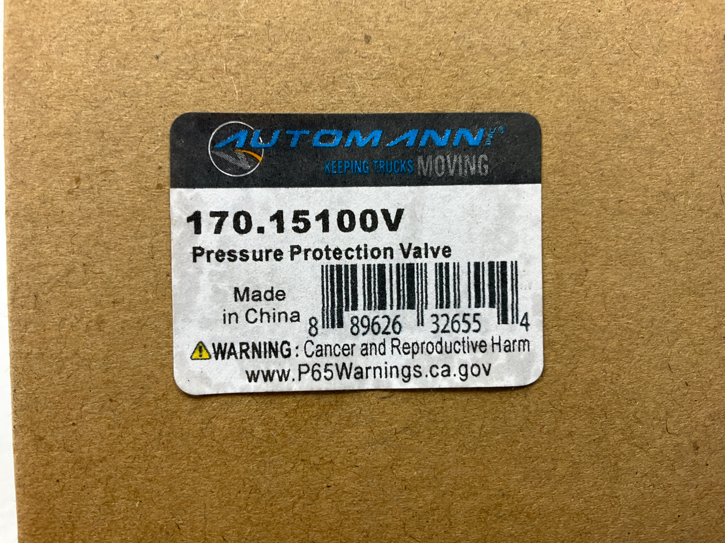Automann 170.15100V Pressure Protection Valve Replaces 032221 91-8302 401156
