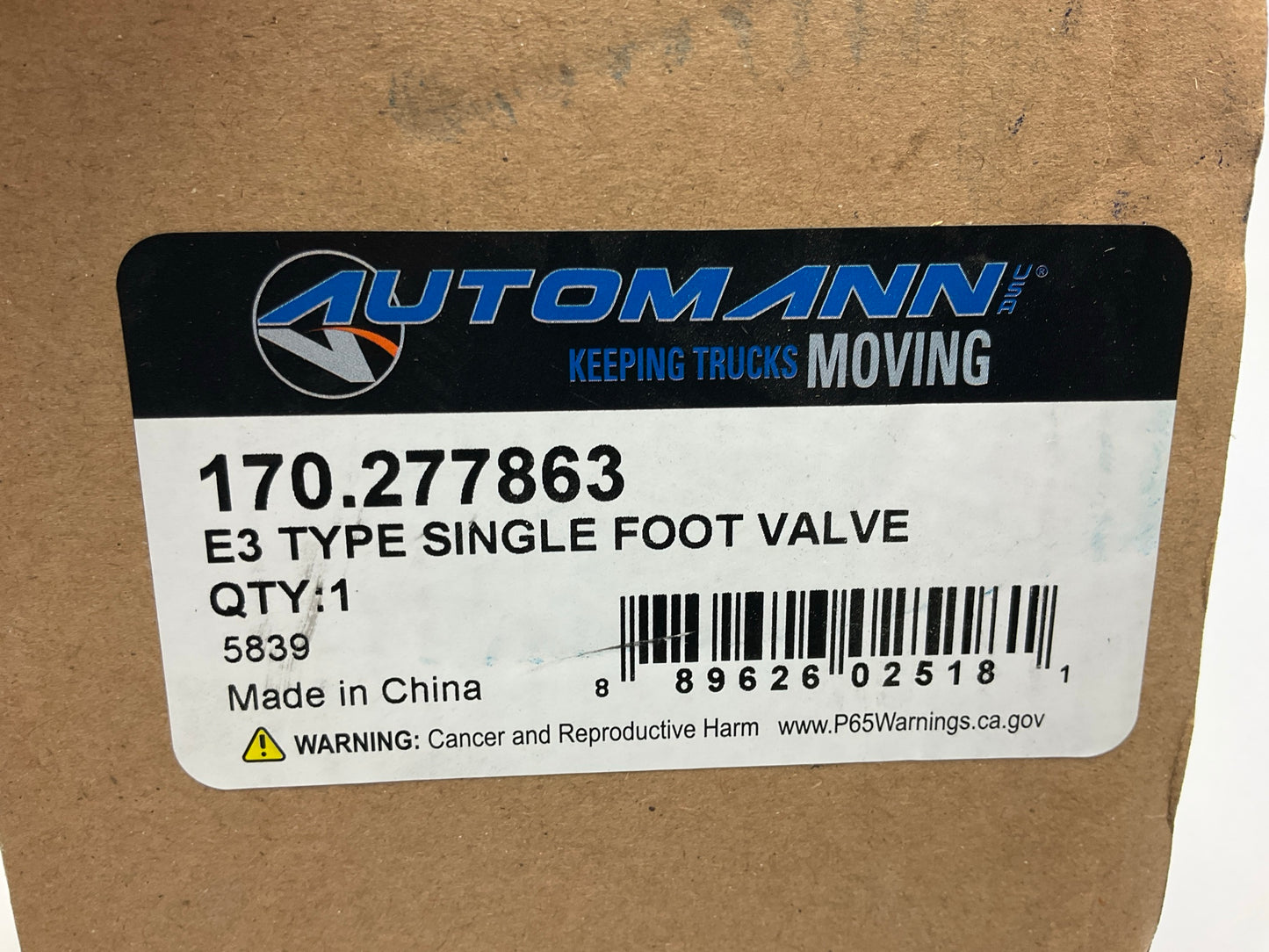 Automann 170-277863 E3 Foot Brake Valve Replaces 276182, 276802, 277863
