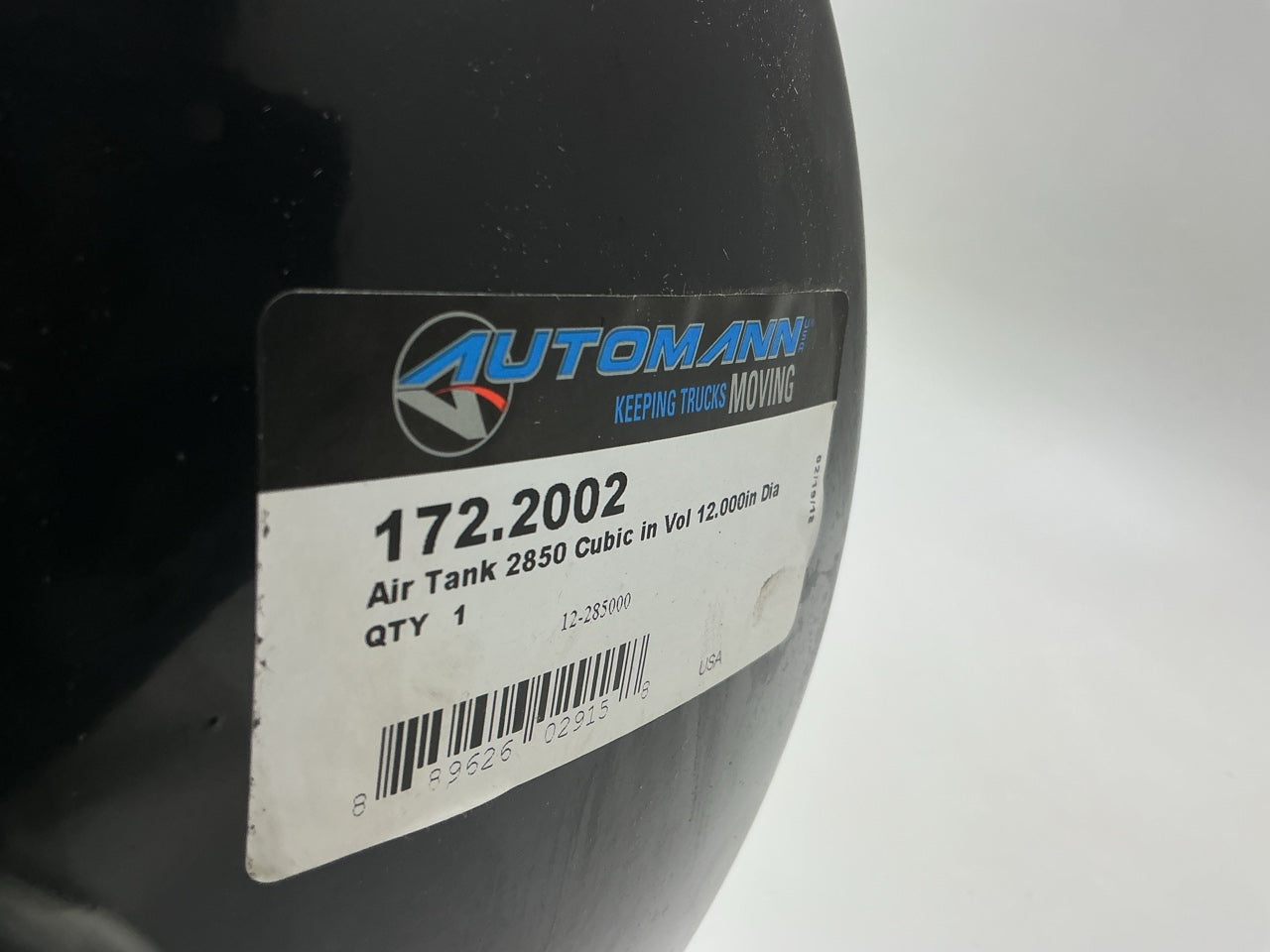 Automann 172.2002 Air Tank, 12 Gallon, 3/4'' Main, 1/4'' Drain, 2'' End Ports