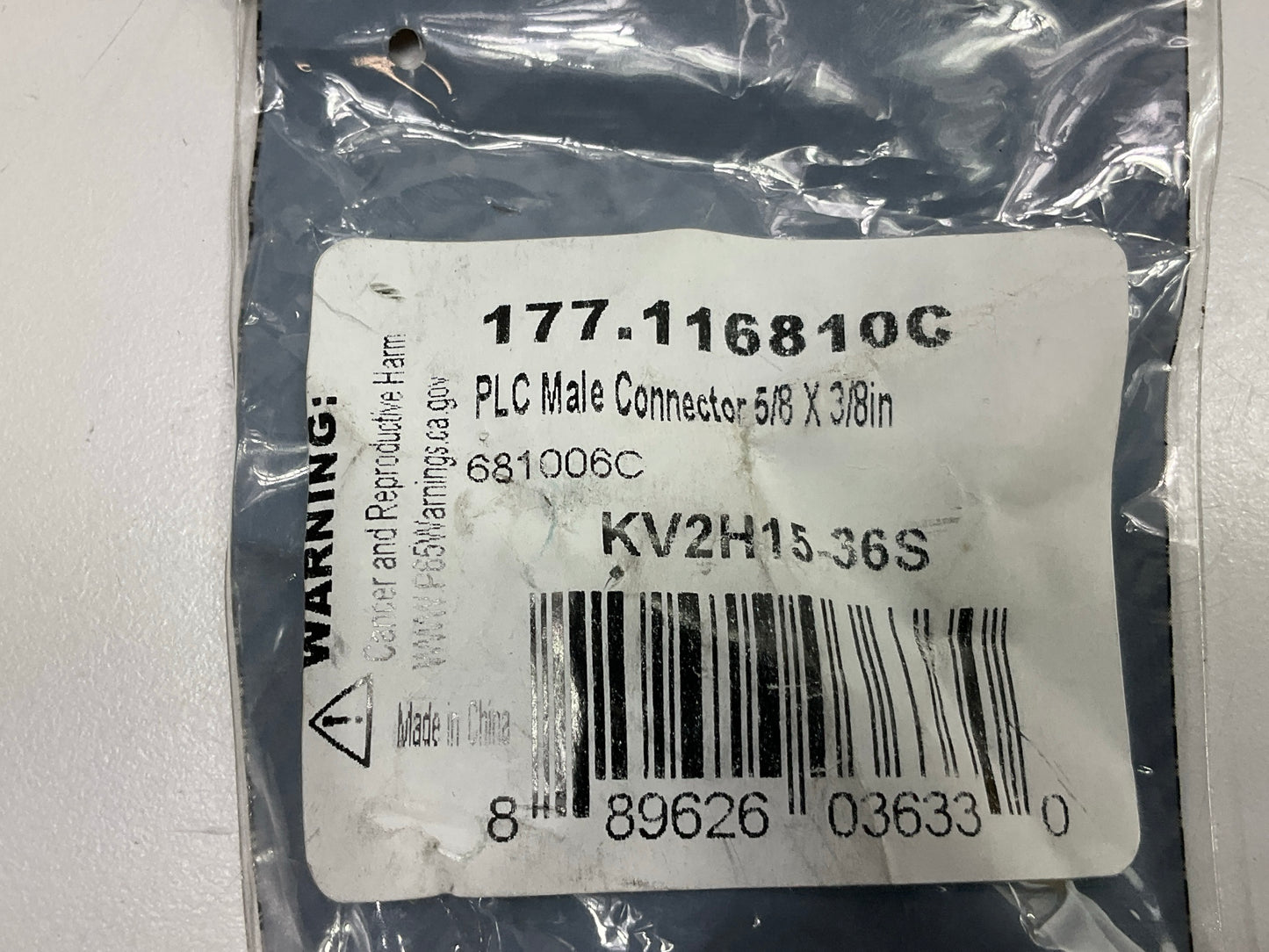 Automann 177.116810C PLC Fitting Male Air Brake Connector 5/8'' X 3/8'' NPT
