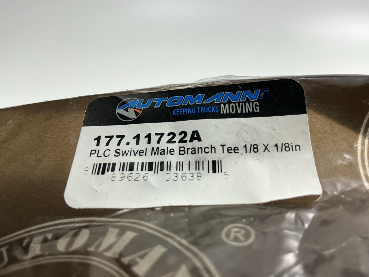 Automann 177.11722A PLC Air Brake Line Swivel Male Branch Tee 1/8'' X 1/8''