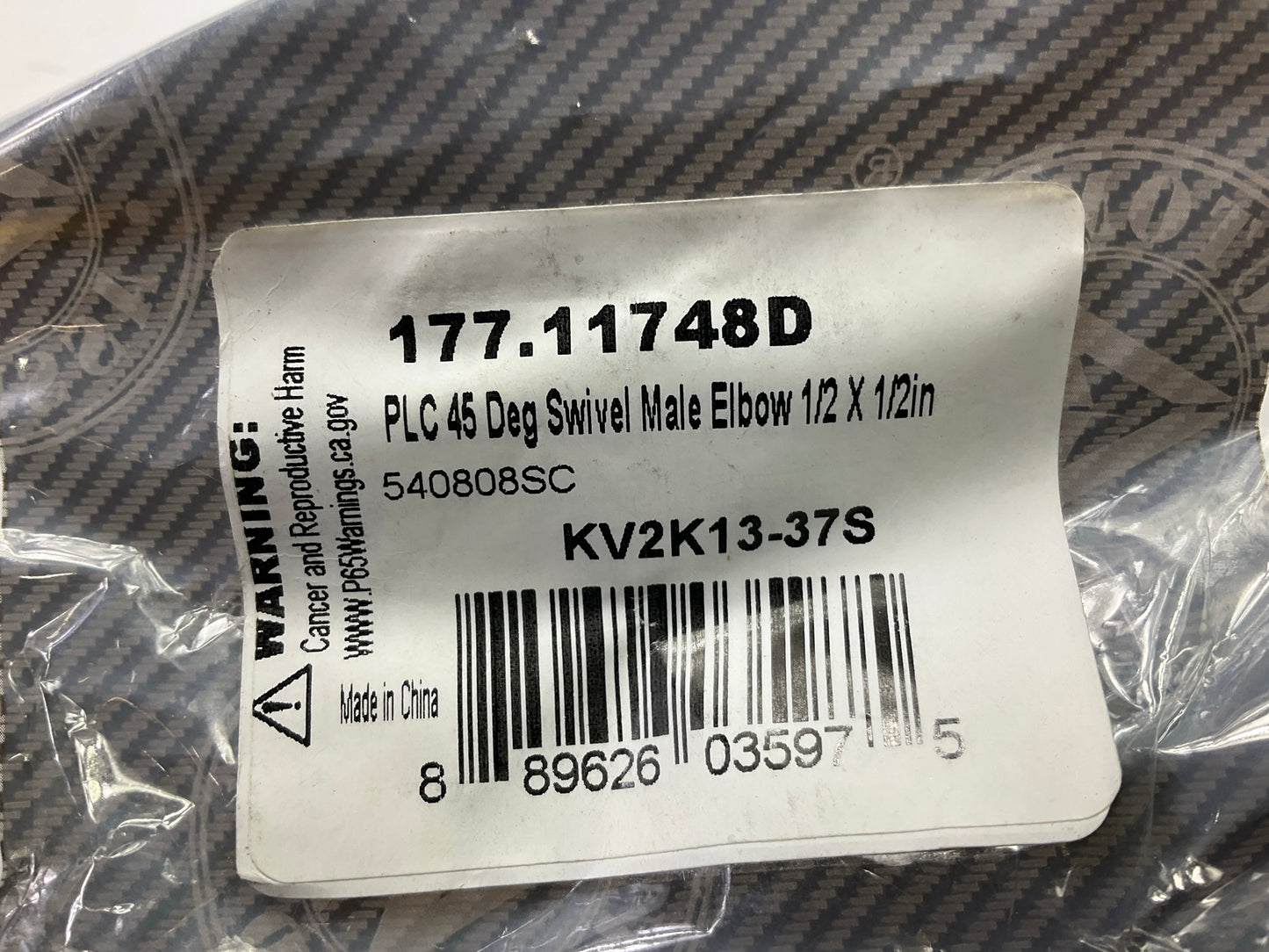Automann 177.11748D PLC 45 Deg Swivel Male Elbow 1/2'' Tube X 1/2'' Pipe