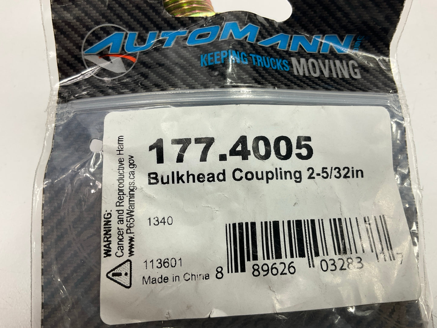 Automann 177.4005 1/2'' Male X 1/4'' Female Bulkhead Frame Fitting 2-5/32'' Long