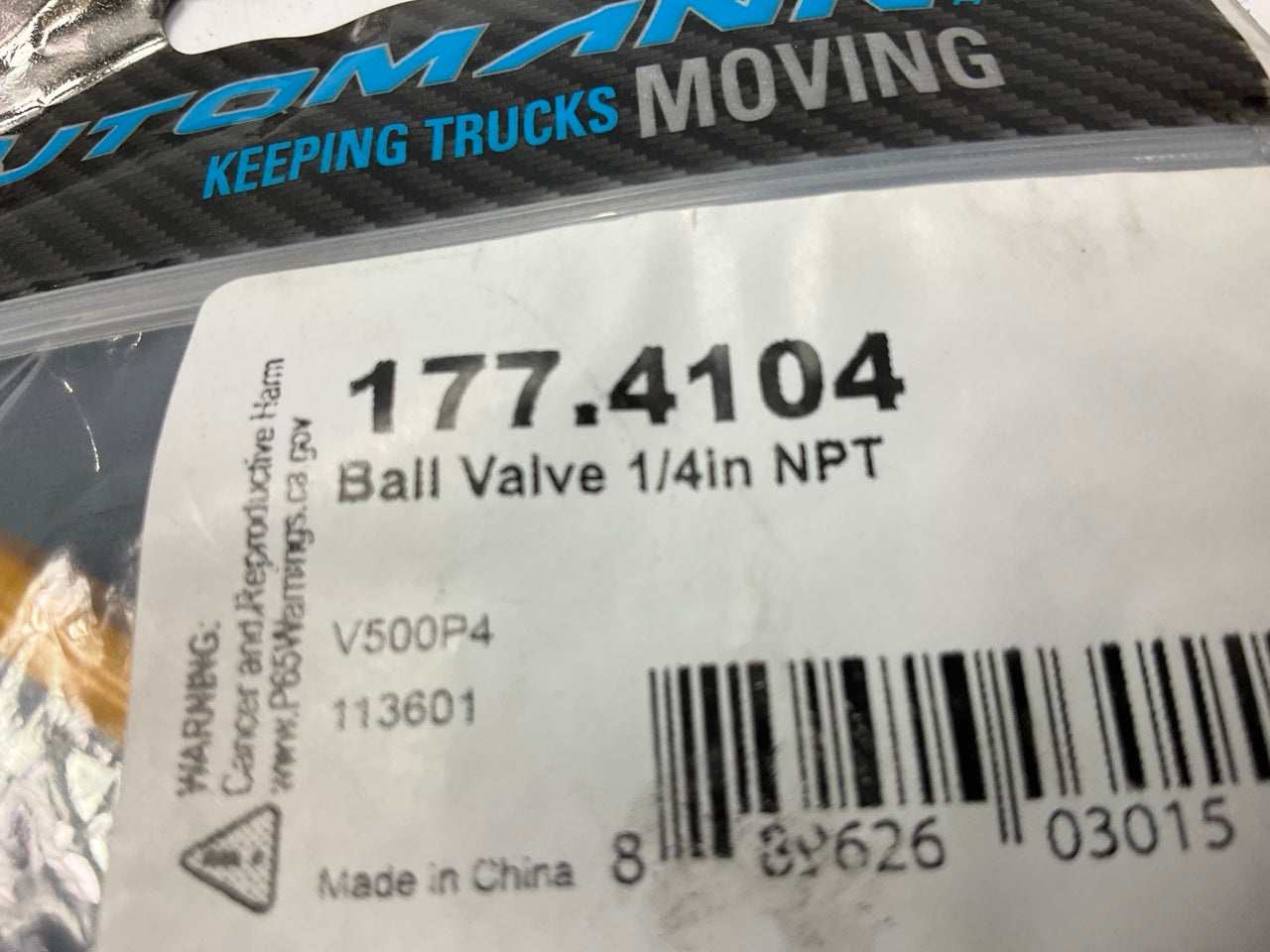 Automann 177.4104 Ball Valve, 1/4'' NPT Female Ends