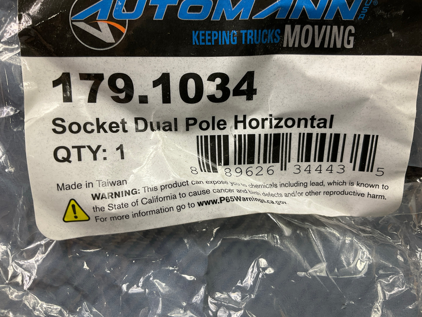 Automann 179.1034 Trailer Connector Socket, Dual Pole Horizontal