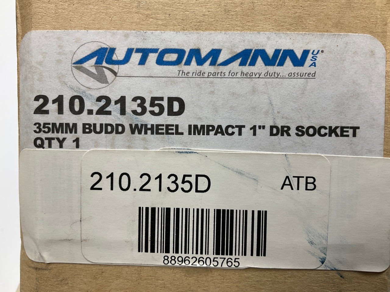 Automann 210.2135D 35mm Budd Wheel Impact Socket, 1'' Drive