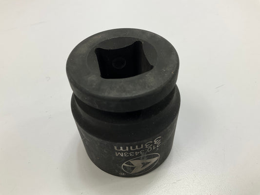 Automann 210.3433M 33mm Impact Shallow Socket, 6 Point, 3/4'' Drive