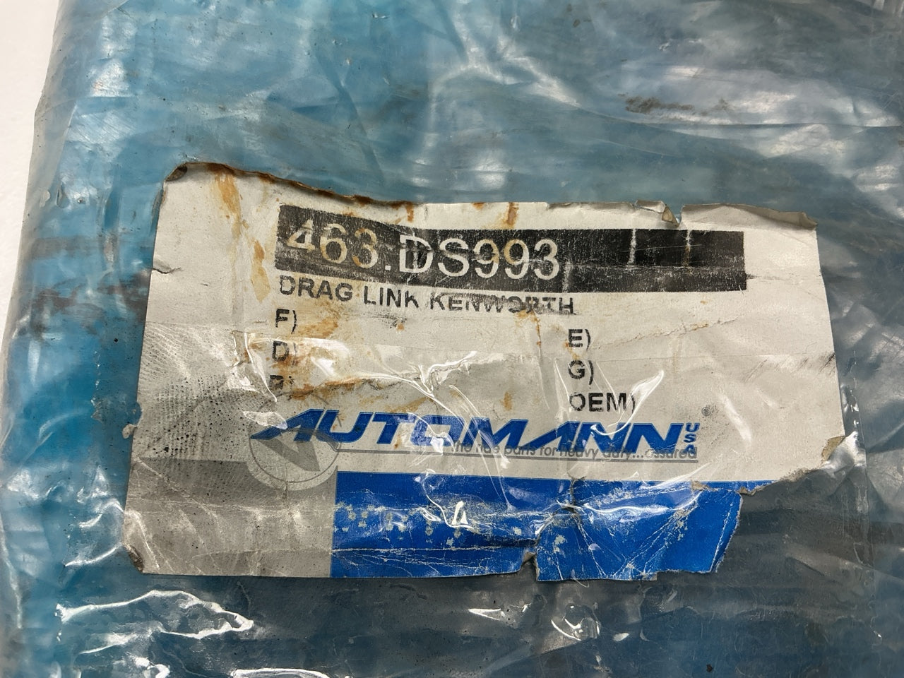 Automann 463.DS993 Steering Drag Link Replaces Kenworth K162-311