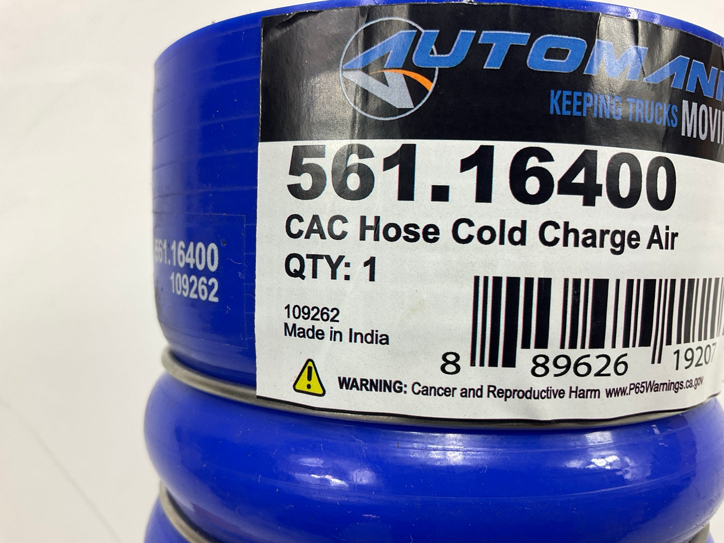 Automann 561.16400 Cold Side Charge Air Connector Hose - 4.00'' ID X 6.00'' OAL