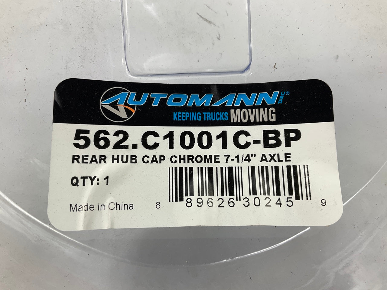 Automann 562-C1001C-BP Chrome Rear Hub Cap, 7-1/4'' Axle
