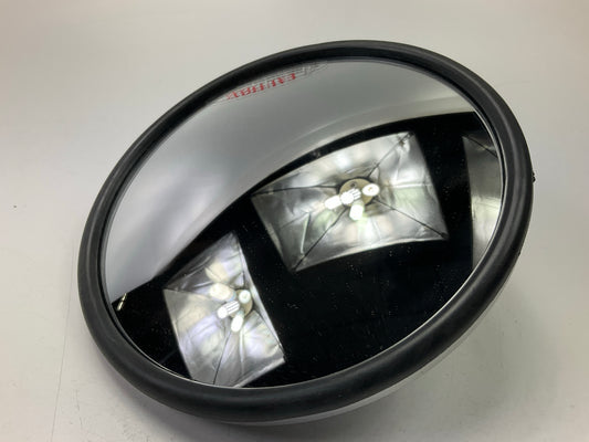 (2) Automann 563.9002 6'' Round Convex Mirror, Stainless Steel, Center Mount