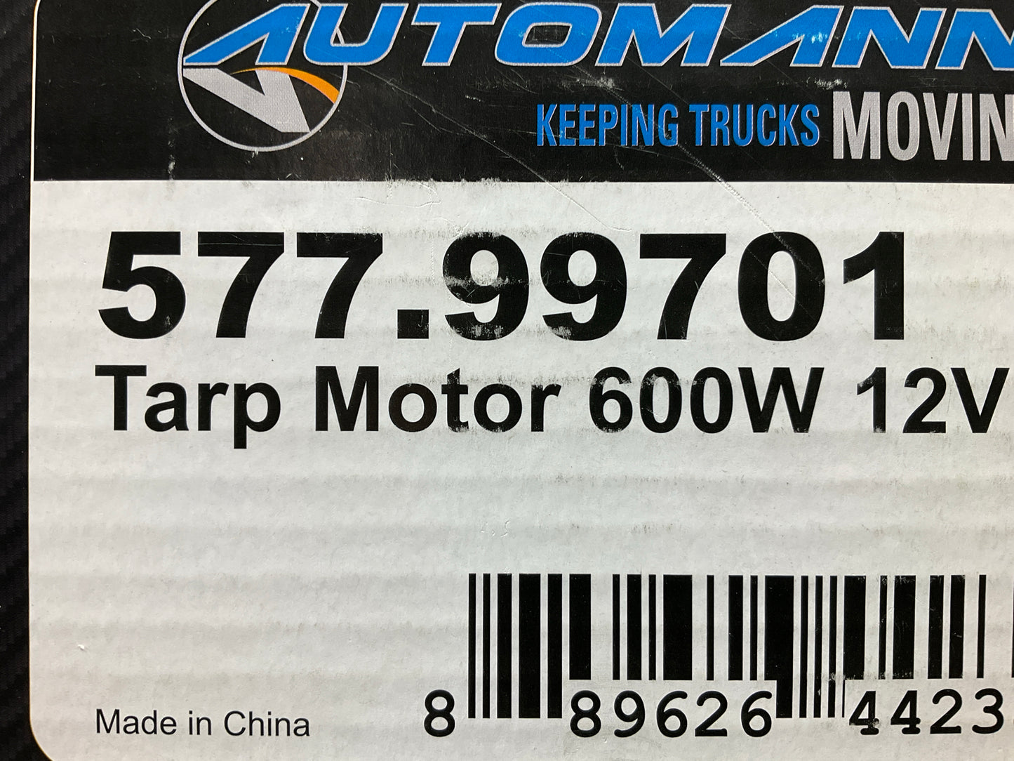 Automann 577.99701 Heavy Duty Tarp Motor, 12V 600W Replaces # 1802066