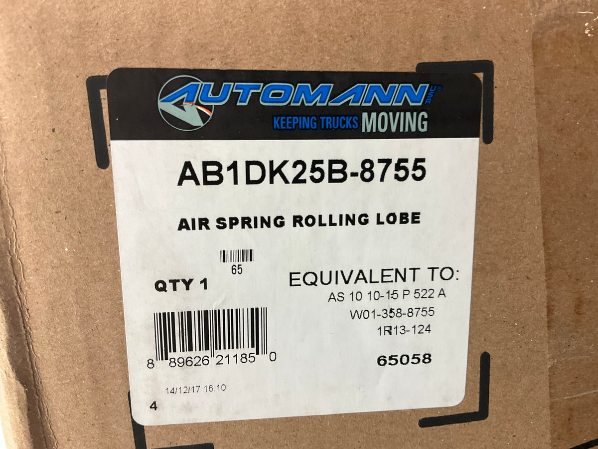Automann AB1DK25B-8755 Air Spring Bag Replaces 1R13-124, W01-358-8755