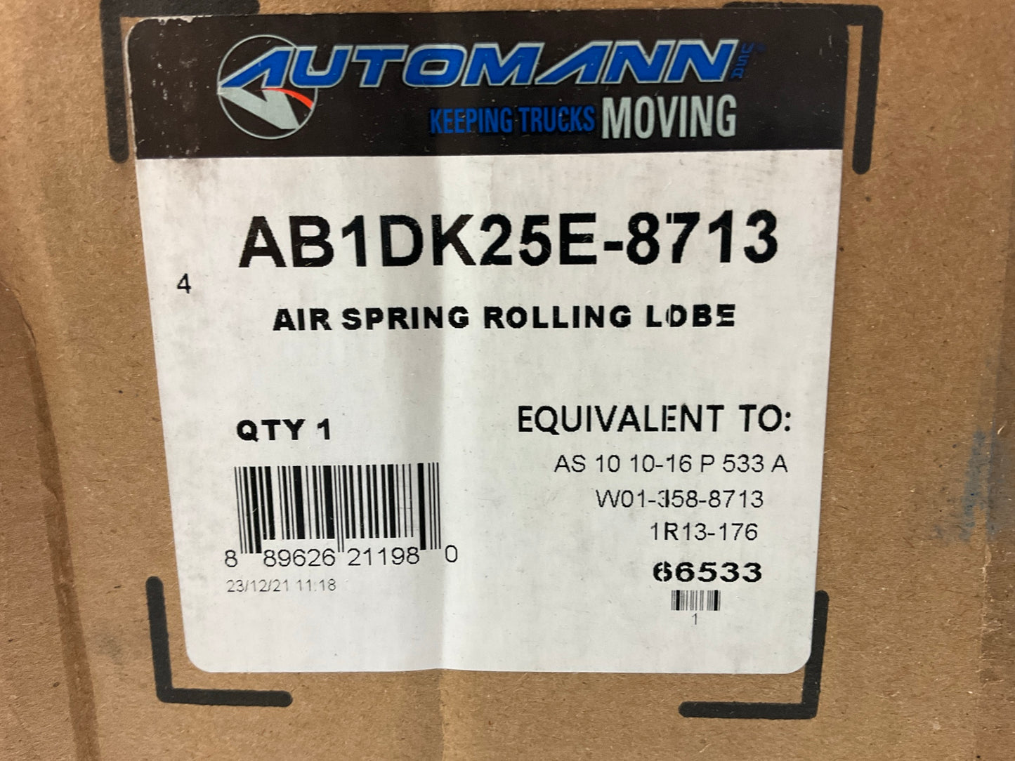 Automann AB1DK25E-8713 Air Spring Bag - W01-358-8713, 1R13-176; 1R13-140