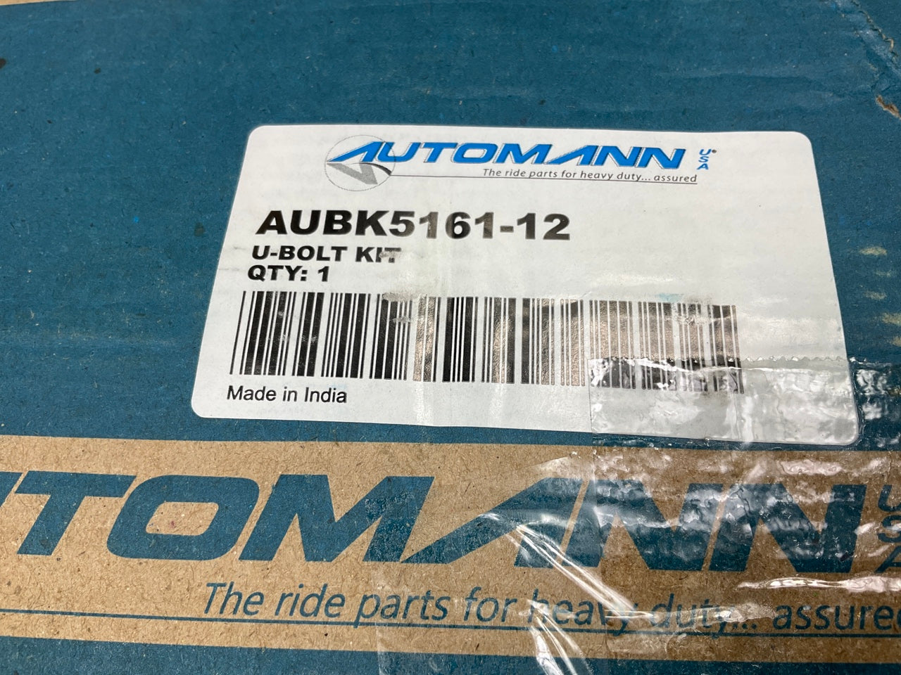 Automann AUBK5161-12 Leaf Springs U-Bolt Kit - 7/8'' X 3'' X 12''