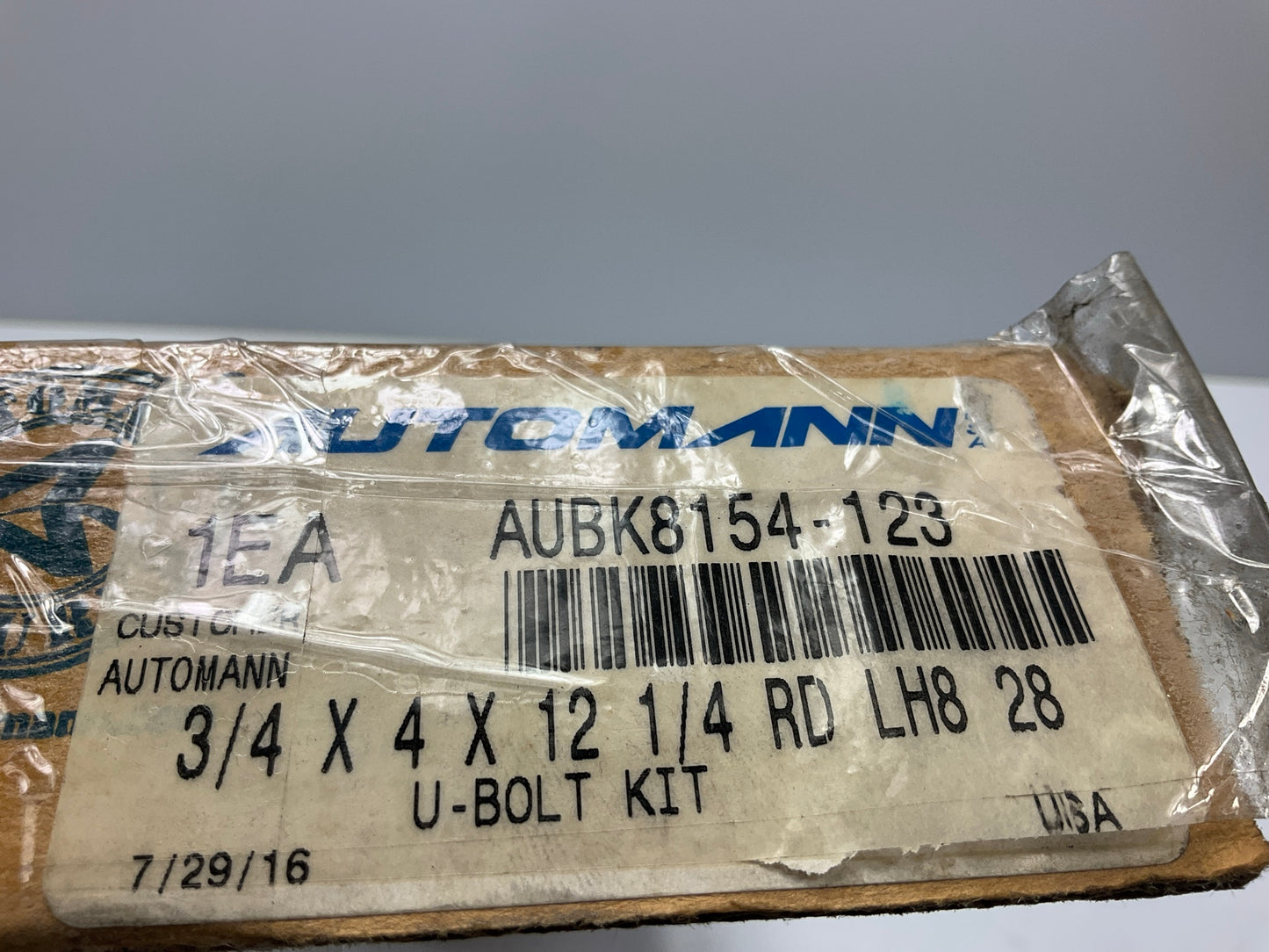 Automann AUBK8154-123 Round Bend U-Bolt Kit - 3/4 X 4 X 12-1/4