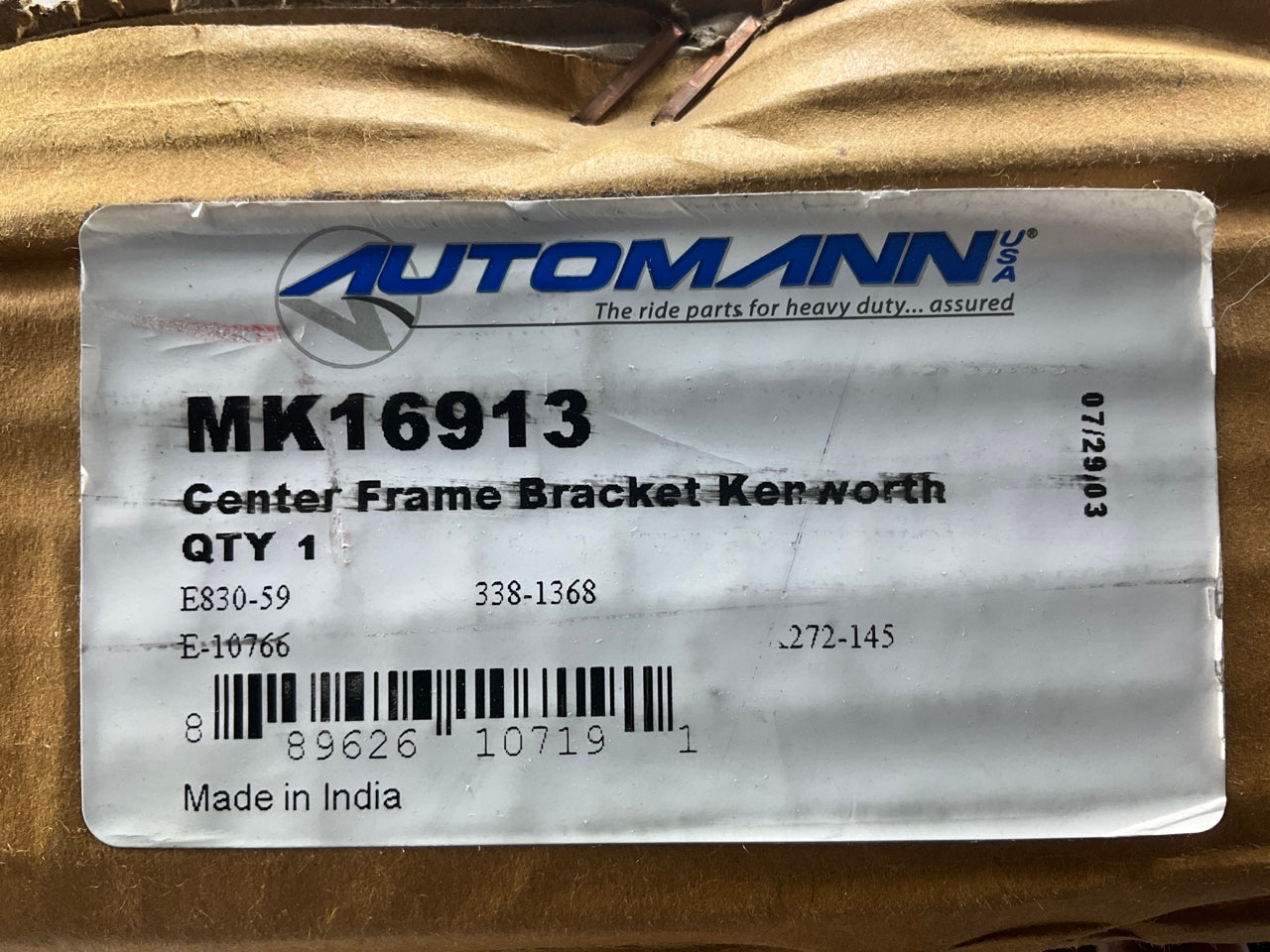 Automann MK16913 Drive Axle Center Hanger For Kenworth Airglide 100 ( K272145)