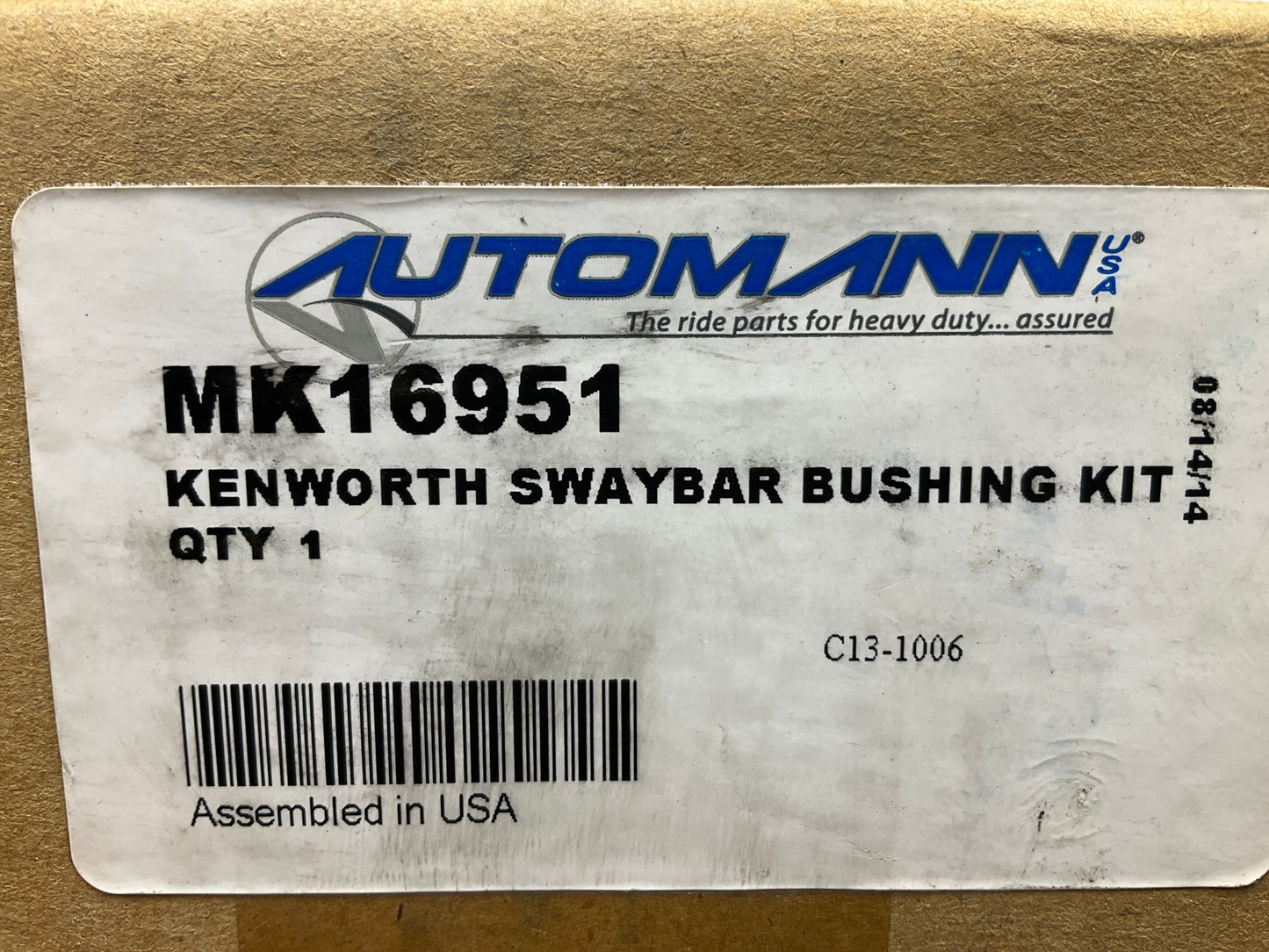 Automann MK16951 Swaybar Bushing Kit For Kenworth Airglide 380, 400, 460, 40K