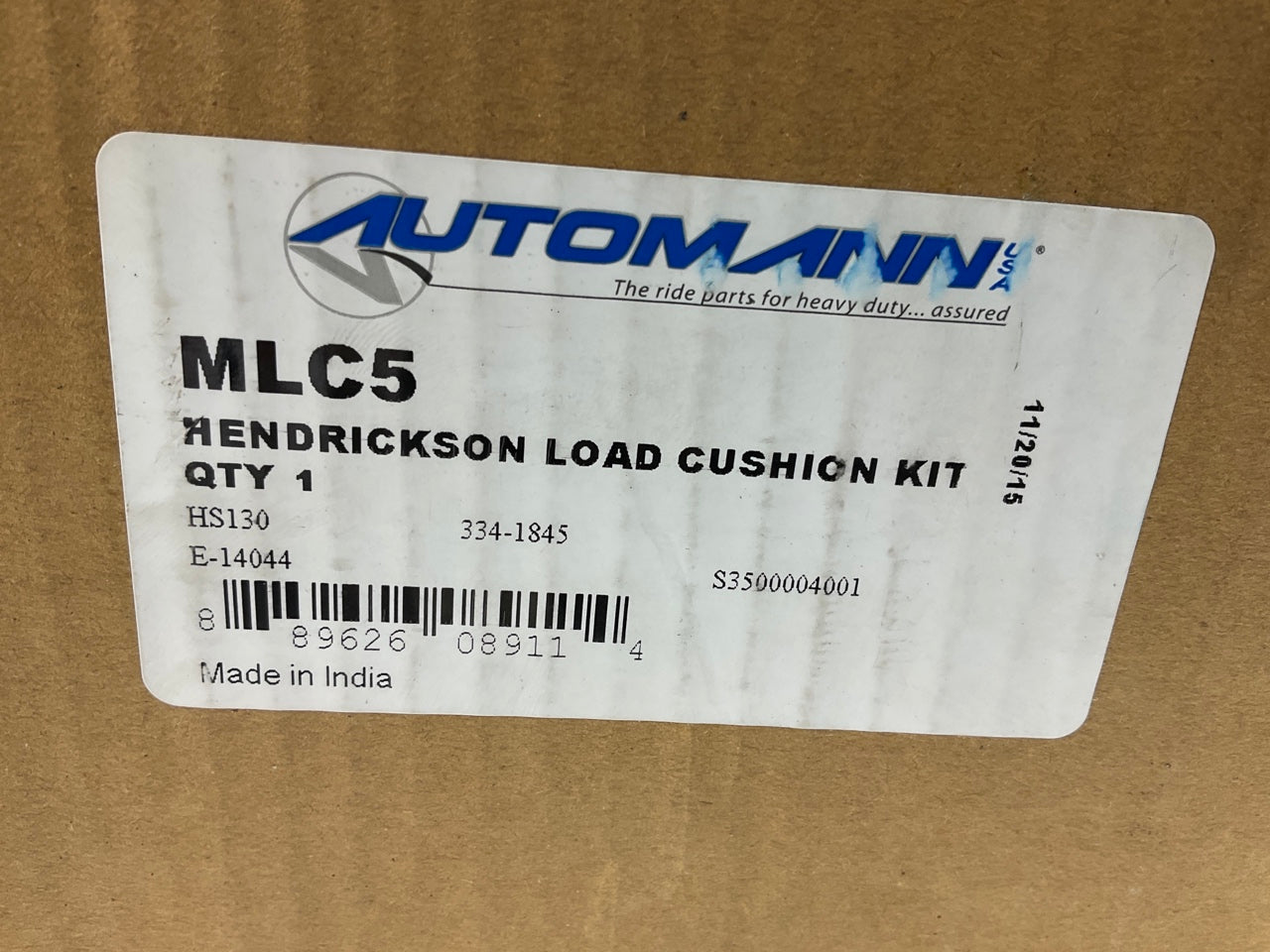 Automann MLC5 Load Cushion Kit For Hendrickson Rear Haulmaax 40K/46K