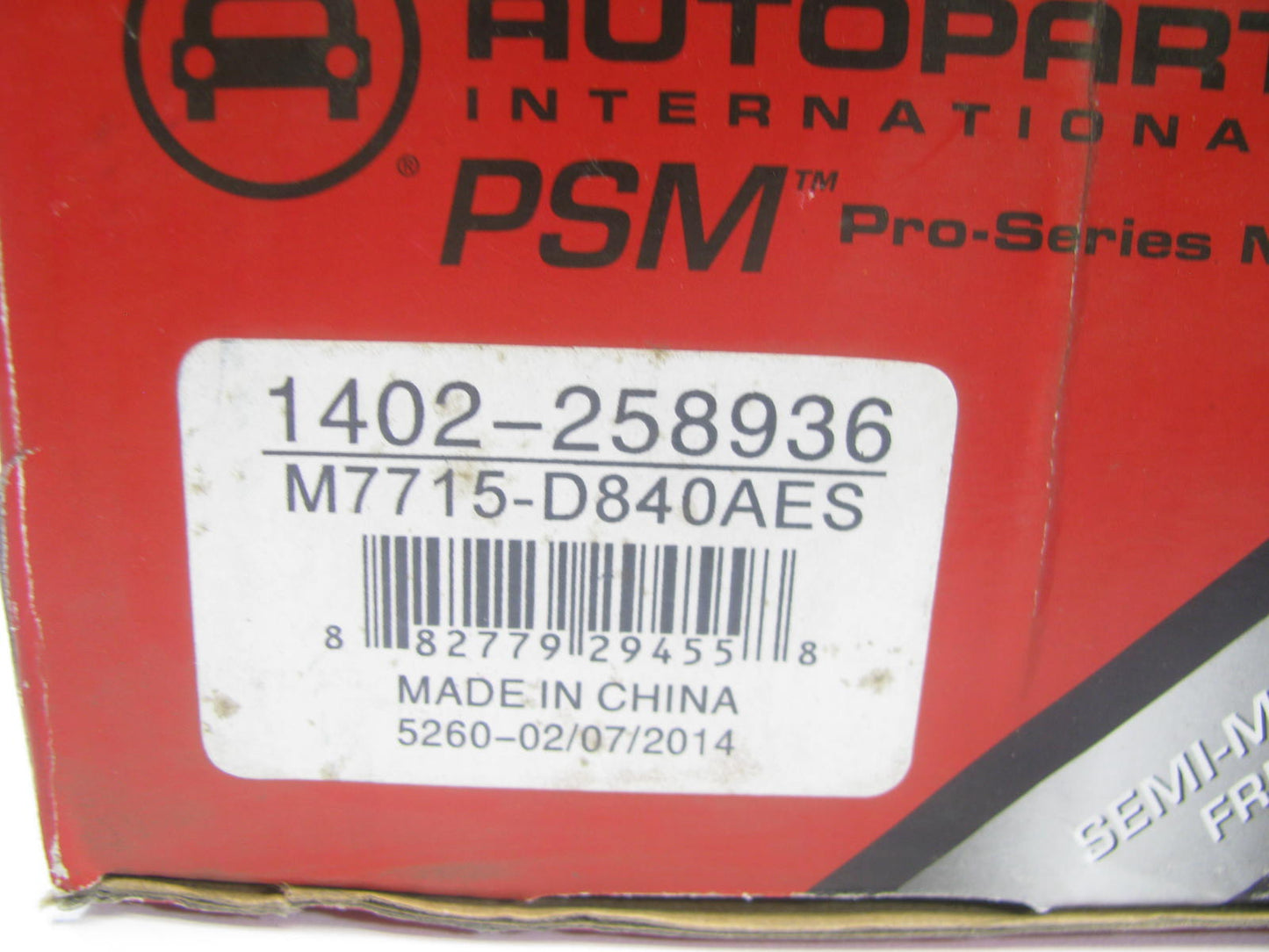 Autopart International 1402-258936 Front Disc Brake Pad Set - Semi-metallic