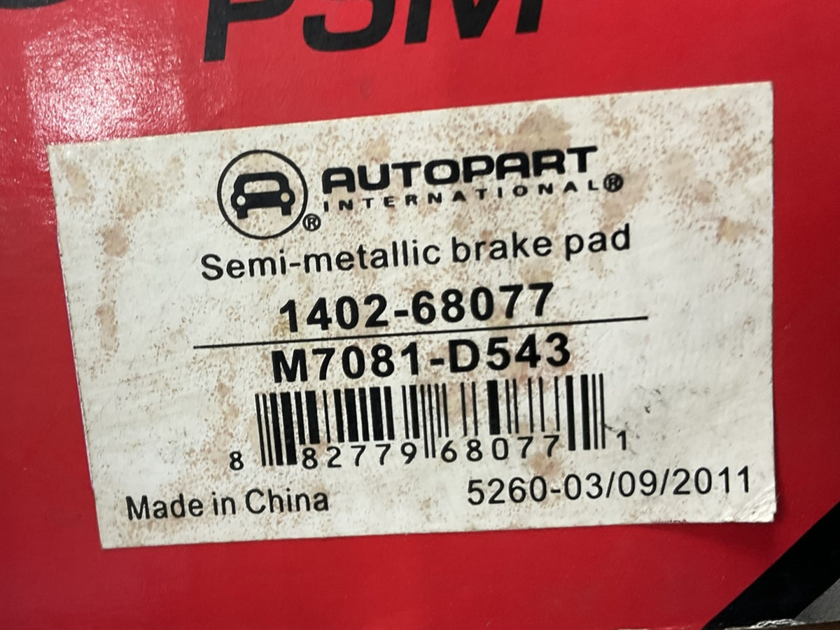 Autopart International 1402-68077 Front Semi-Metallic Disc Brake Pads