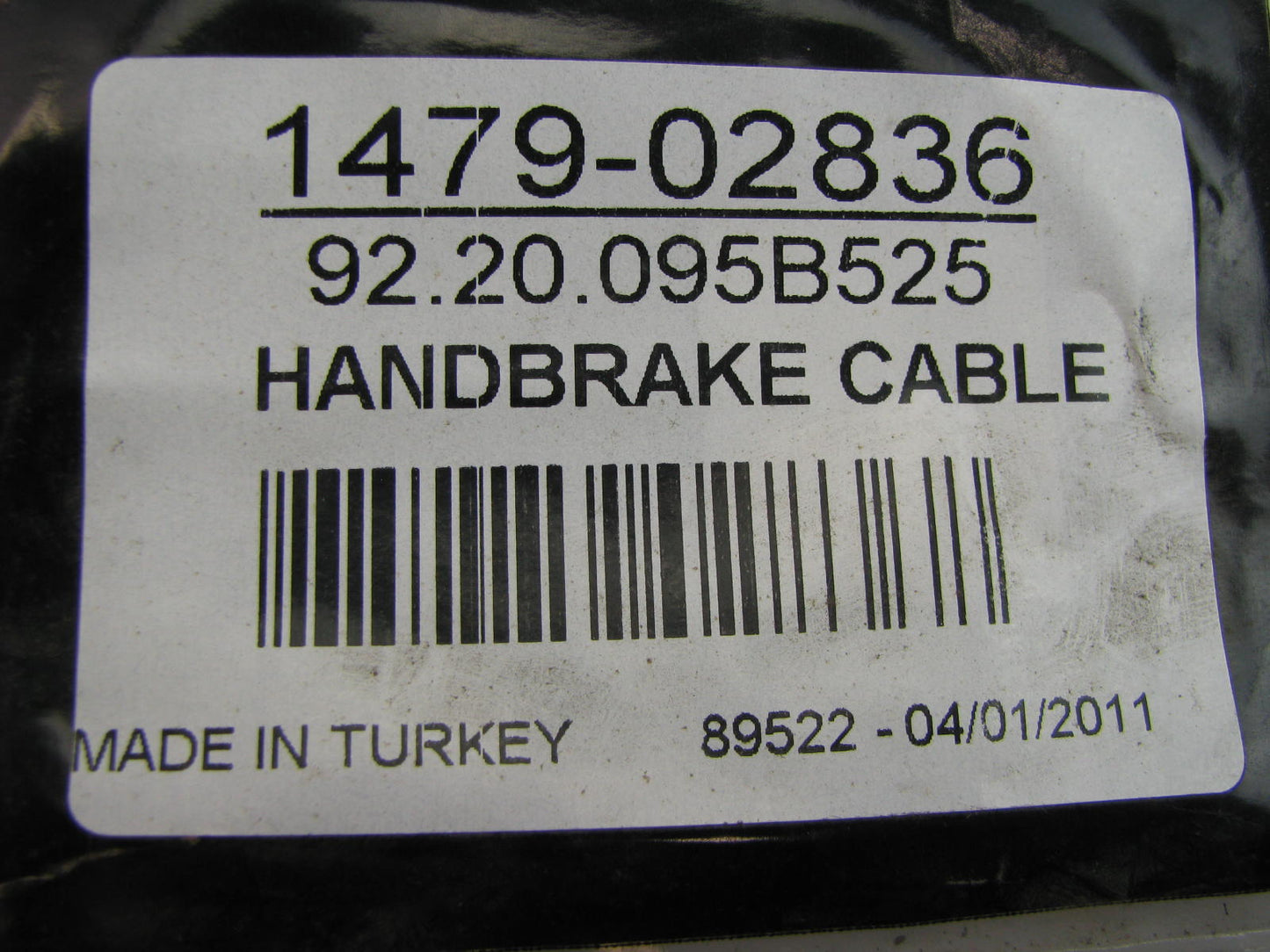 API 1479-02836 Rear Center Parking Brake Cable - 96-02 Express 3500 Cutaway Van