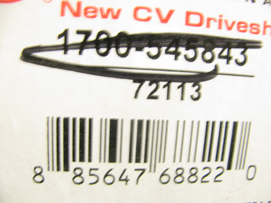 Autopart 1700-545843 CV Axle Assembly Rear Right For 2011-2014 Charger