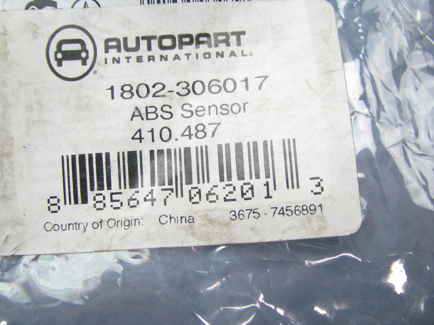 Autopart 1802-306017 Rear Right ABS Wheel Speed Sensor For 2006-2010 Honda Civic