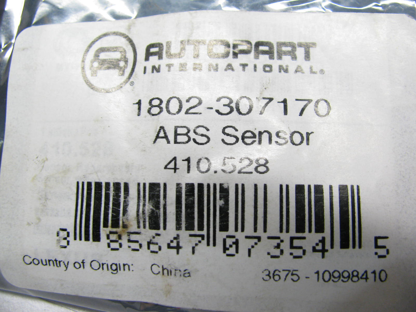 Autopart International 1802-307170 REAR LEFT ABS Wheel Speed Sensor