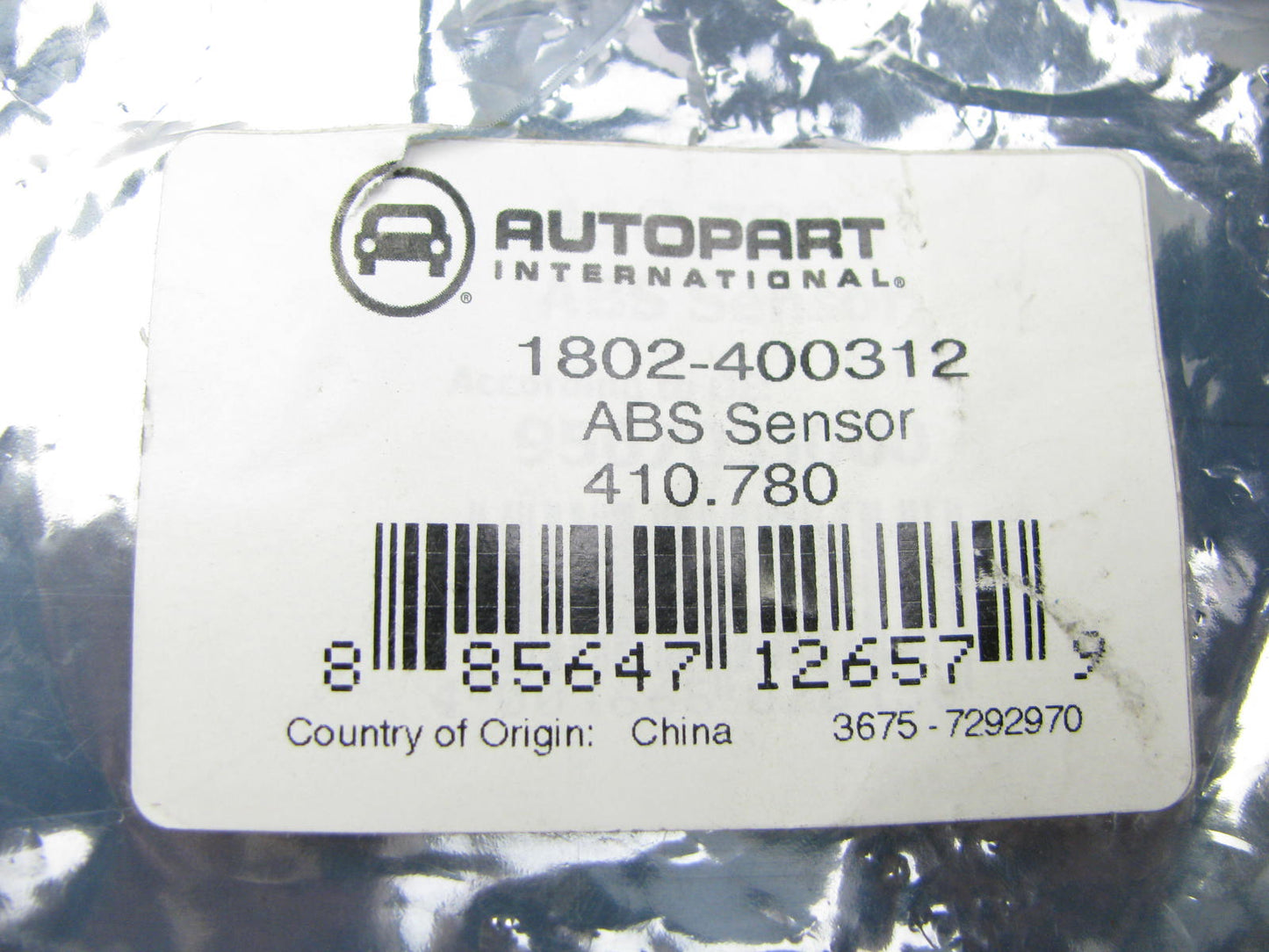 Autopart 1802-400312 Front Left ABS Speed Sensor For 2007-2012 Hyundai Veracruz
