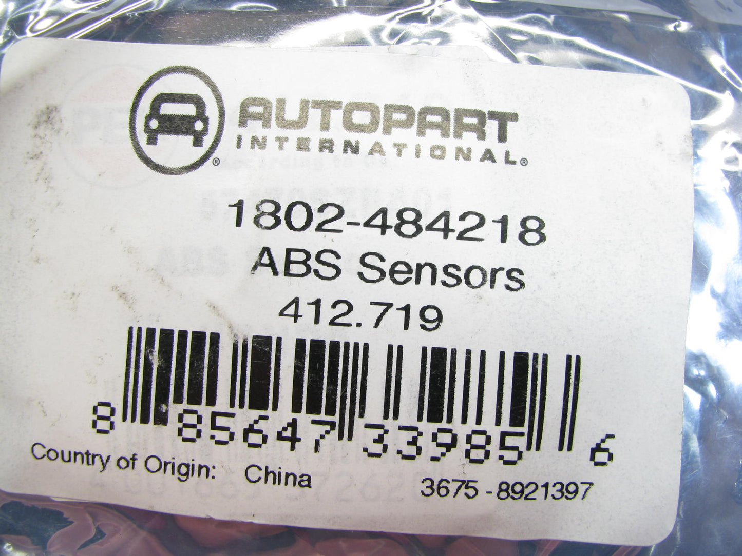 Autopart 1802-484218 ABS Wheel Speed Sensor Rear Right For 2010-2013 Acura RDX