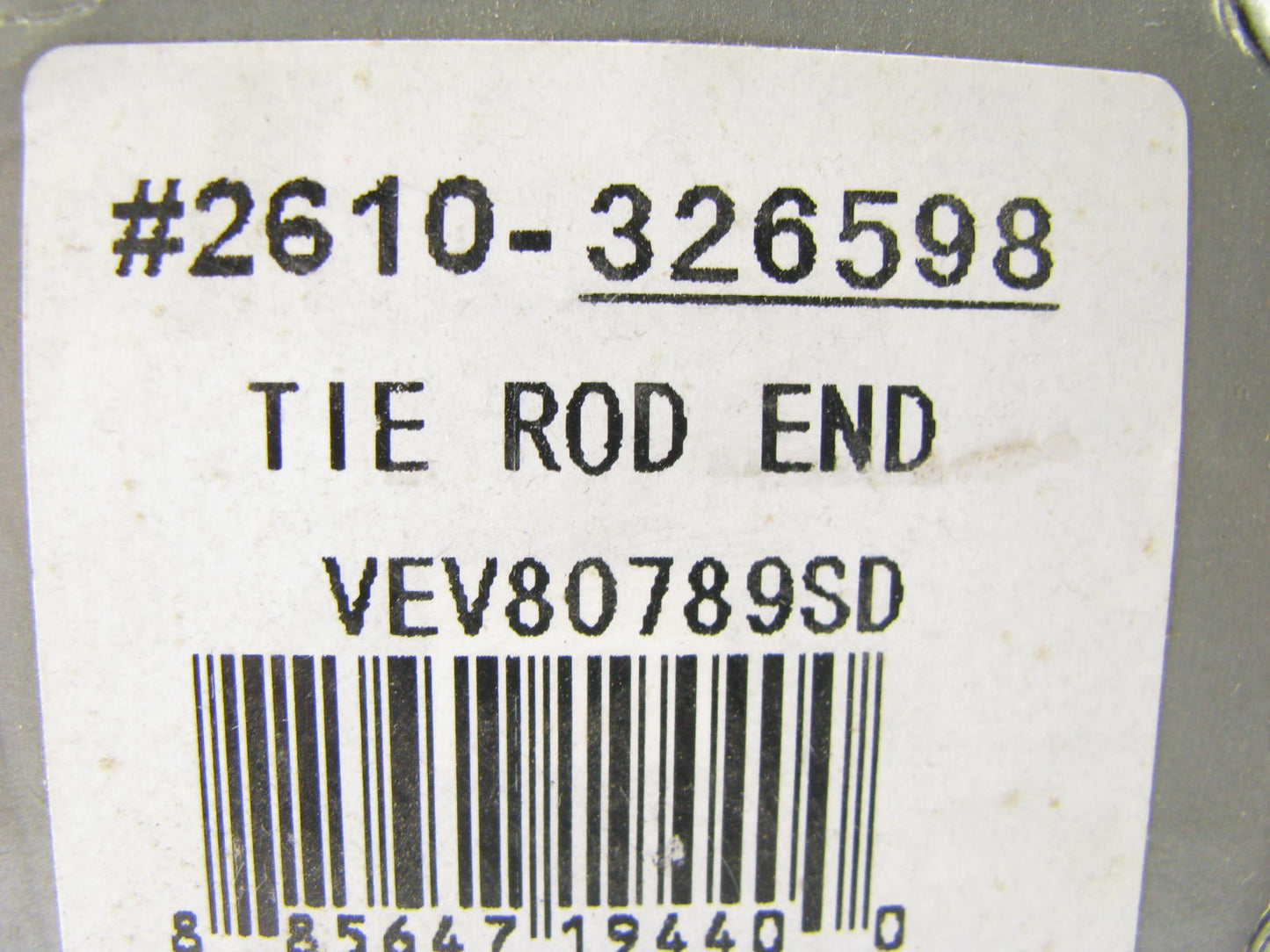 Autopart International 2610-326598 Steering Tie Rod End - Front Inner