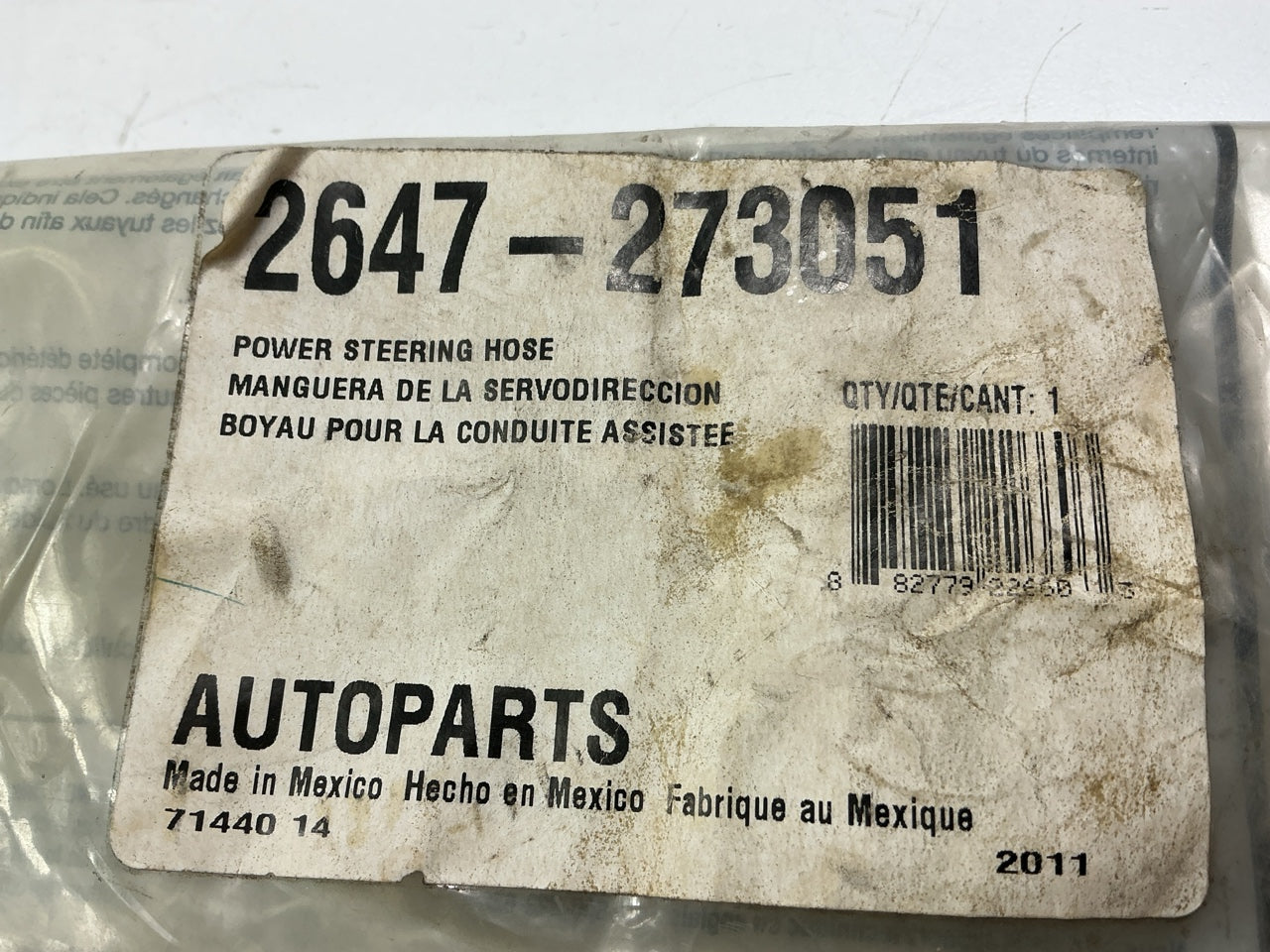 Autopart International 2647-273051 Power Steering Pressure Hose - 89-92 Corolla
