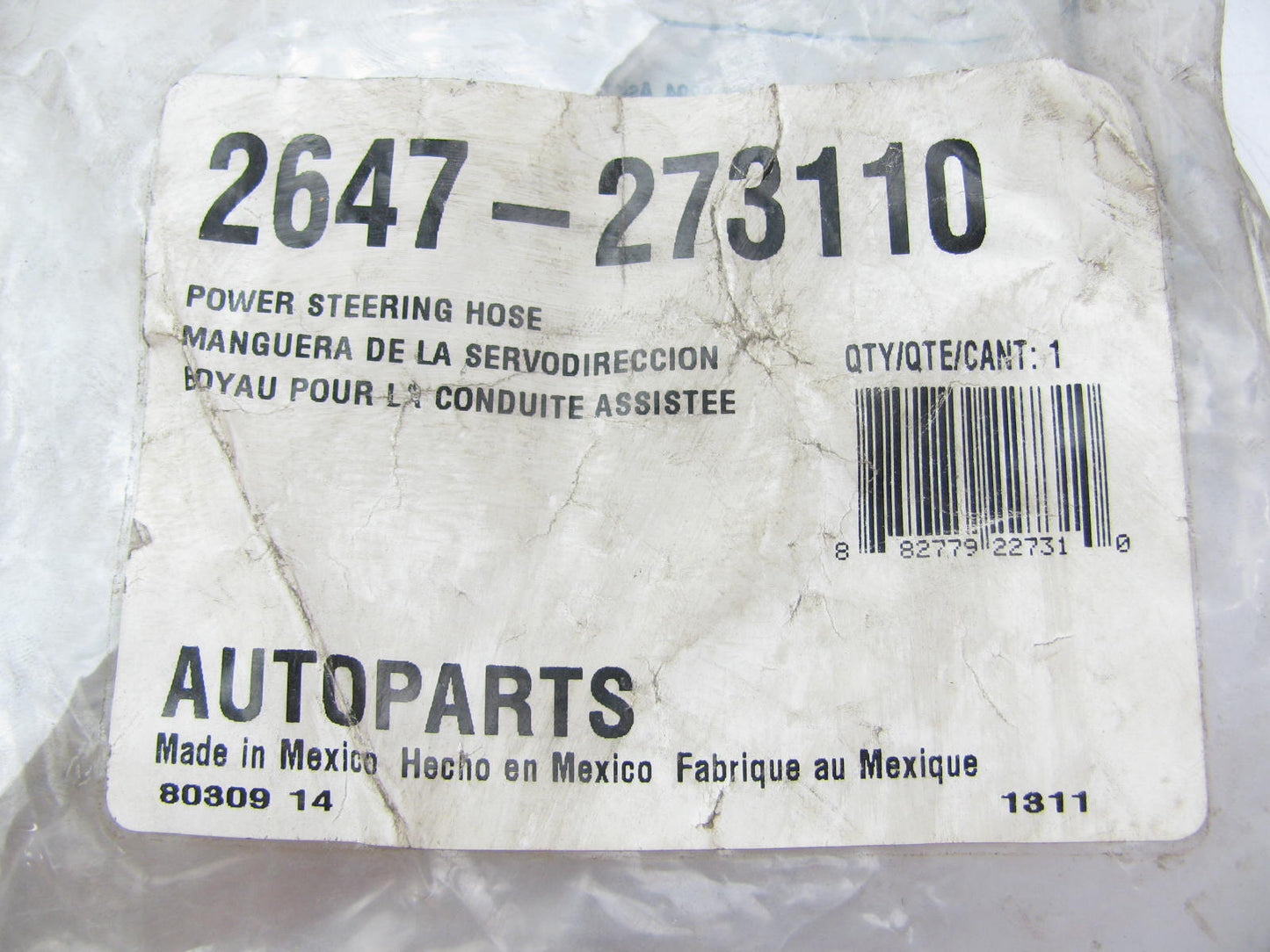 Autopart 2647-273110 Power Steering Pressure Hose For 1998-2002 Ram 2500 3500