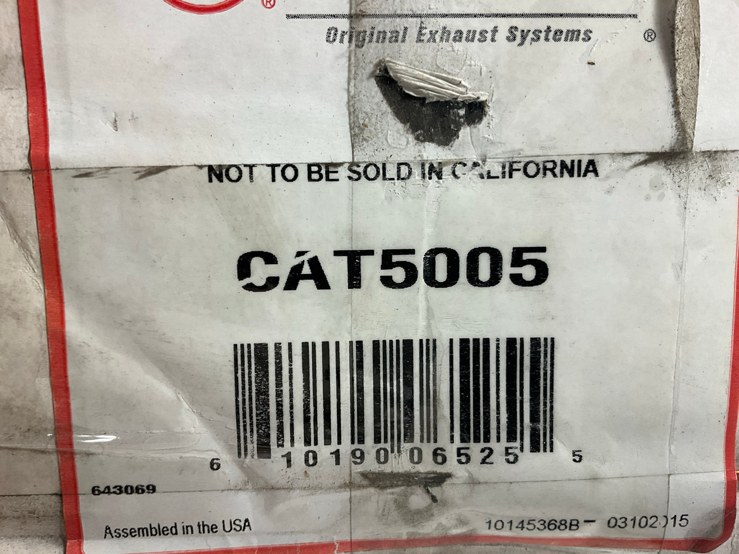 MISSING HARDWARE CLAMP & FLANGE - Rear Catalytic Converter 2009-15 Venza 2.7L