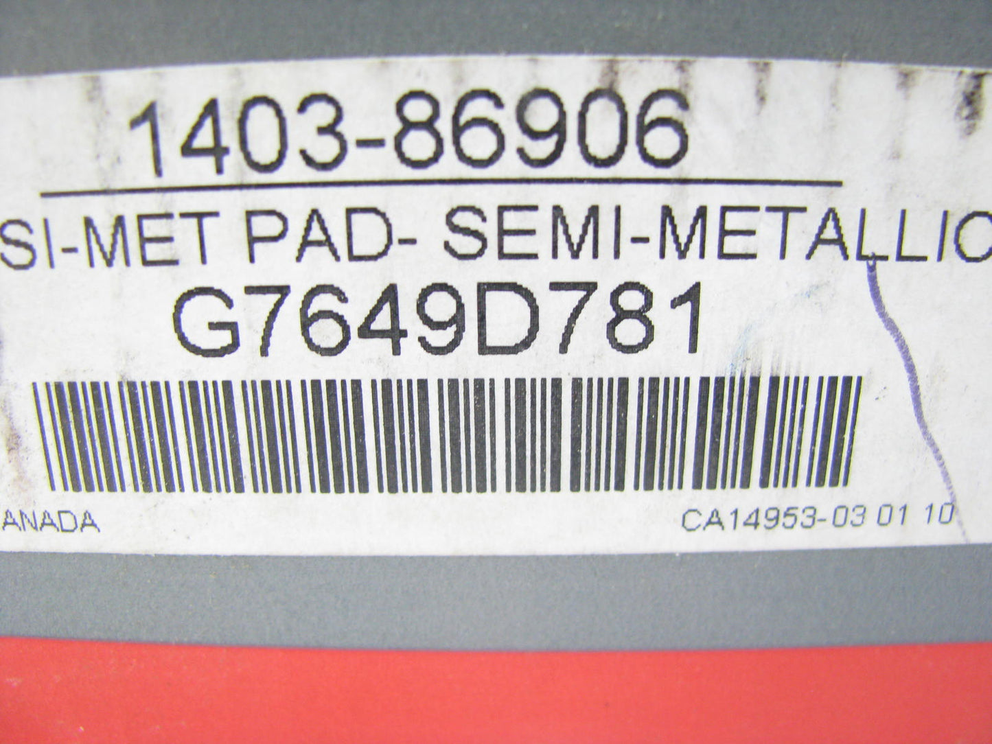 Autopart International G7649D781F RONT Semi-metallic Brake Pads Set