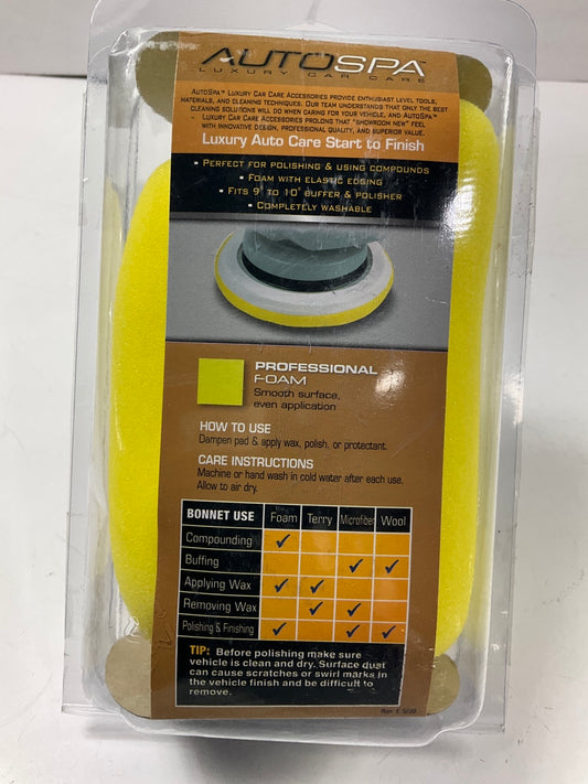 Autospa 40411AS Polishing Buffing Pad Bonnet, 9-10'' Size
