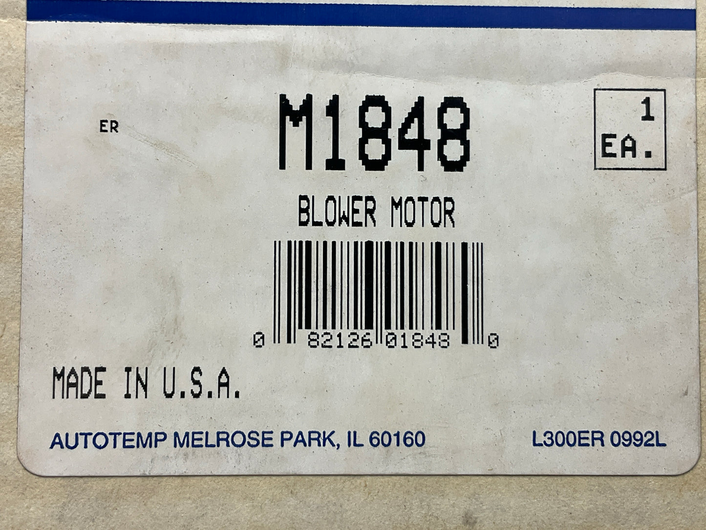 Autotemp M1848 Blower Motor